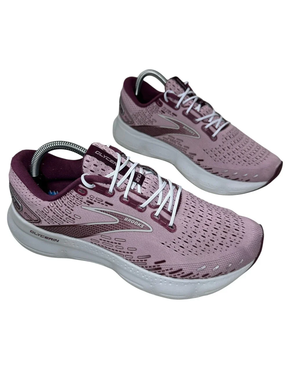 Brooks Glycerin 20 Womens 10 B Shoes Pink Running Walking Gym **No Insoles**